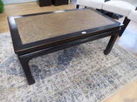 +VAT Chinese style black cane effect finish coffee table