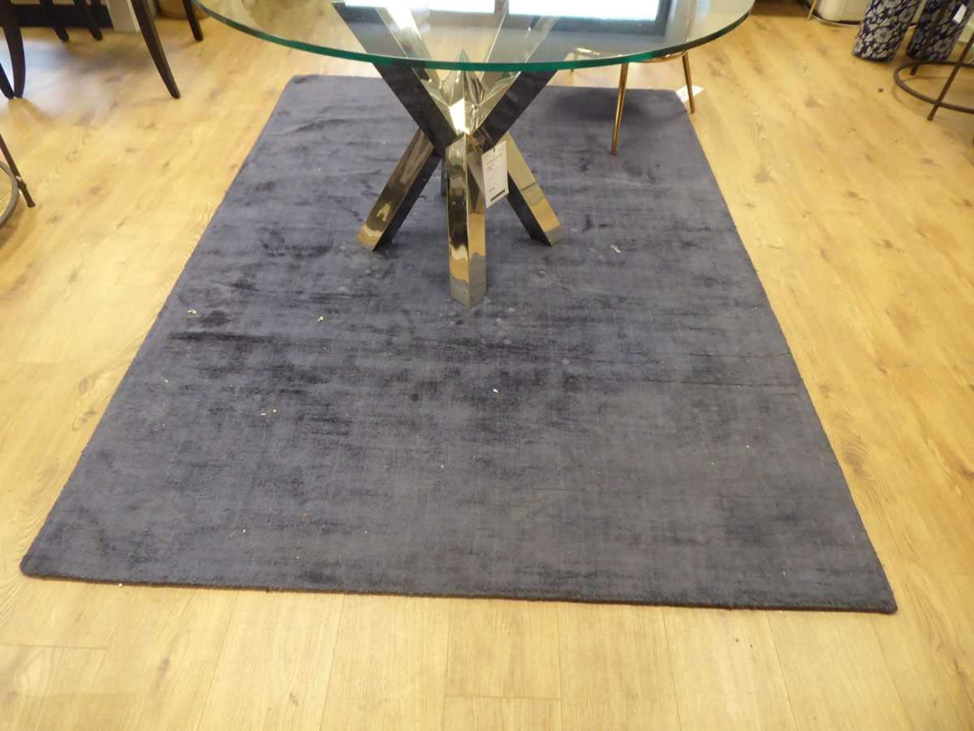 +VAT 3 various rugs in dark blue, light blue and grey patterned finish