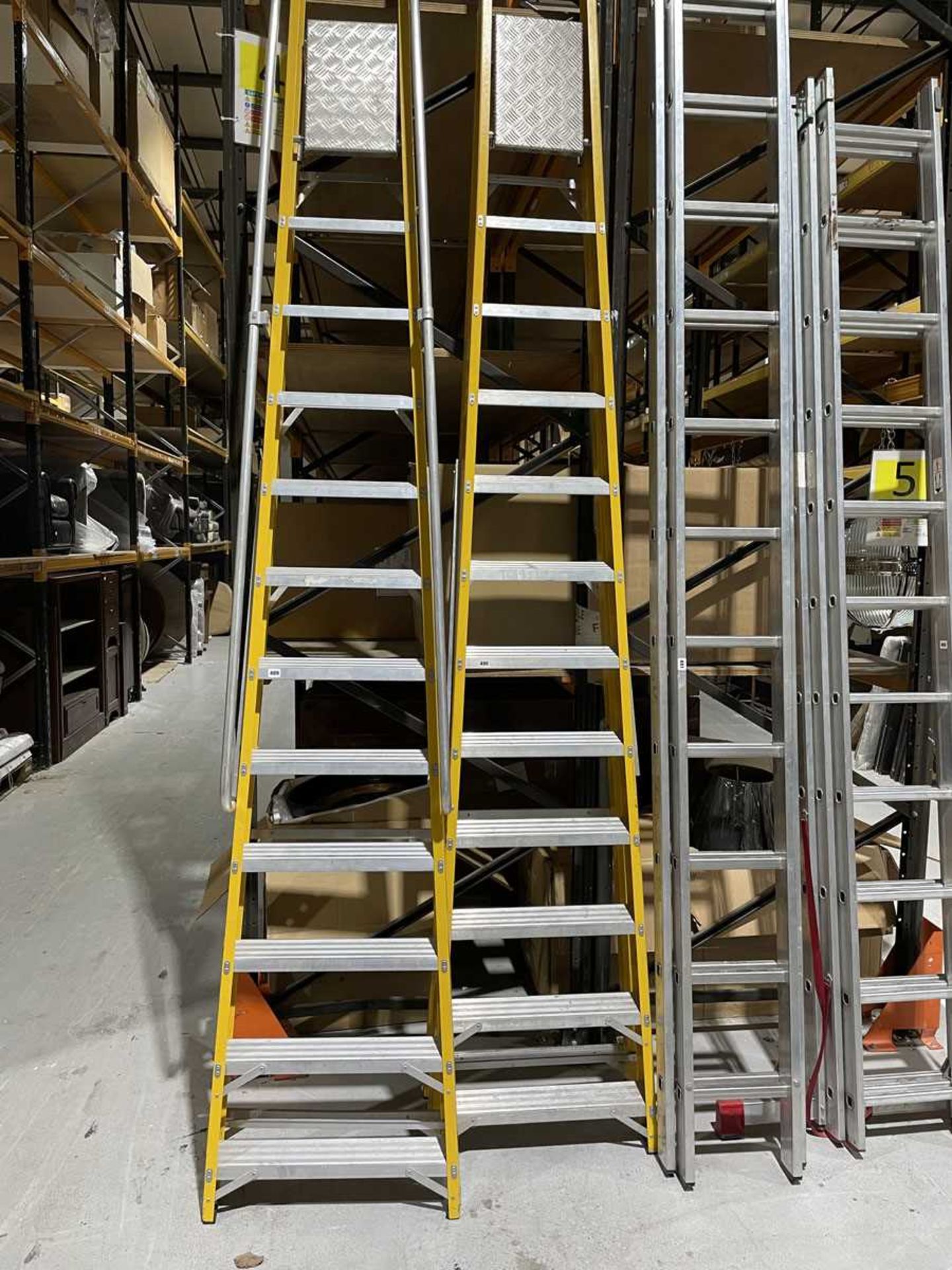 +VAT Electricians 12 tread platform ladder