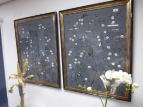 +VAT Pair of gilt framed and glazed prints of hummingbirds