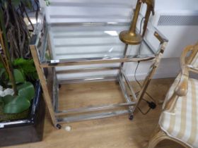 +VAT Royalton stainless steel and glass drinks trolley