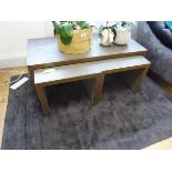 +VAT Nest of Bowery grey ash effect coffee tables