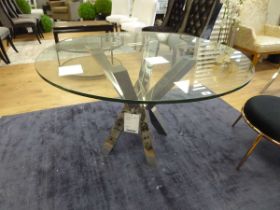 +VAT Circular Triumph dining table on chrome base