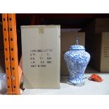 +VAT 10 blue and white Chinese style table lamps