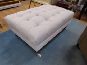 +VAT Berkeley ottoman in button opal material 90 x 60 x 36cm high