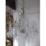 +VAT Gold effect decorative multi branch chandelier ceiling light fixture (af - Significant damage