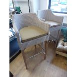 +VAT Pair of Chiltern counter chairs (unmatched)