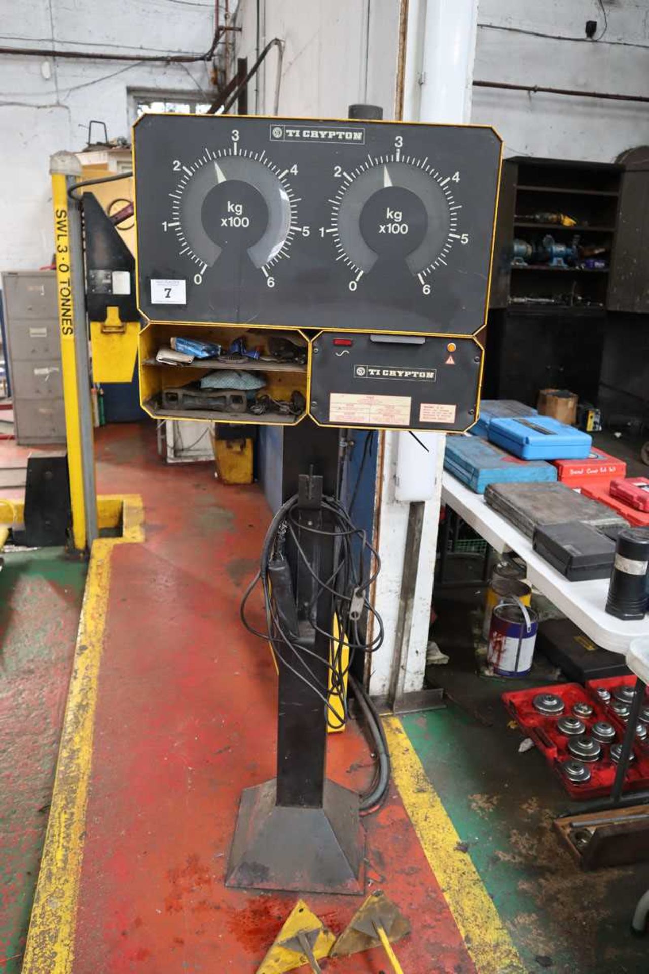 +VAT TI Crypton model: 660 AP brake tester with rolling road and spare Crypton dials, 3 phase