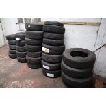 +VAT 29 used and unused assorted road tyres