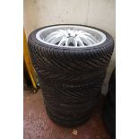 +VAT Stack of 4 alloy wheels with 225/40Z R18 tyres