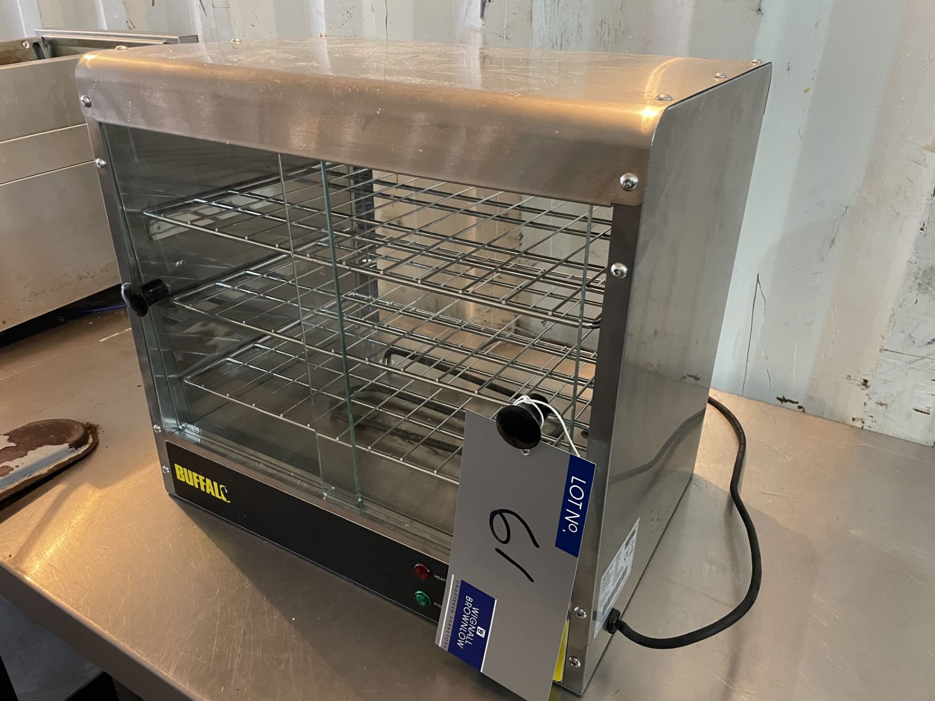 A Buffalo GF454 Pie Warming Cabinet, no glass to rear (located at EMS Asset Management, Yard 1A,