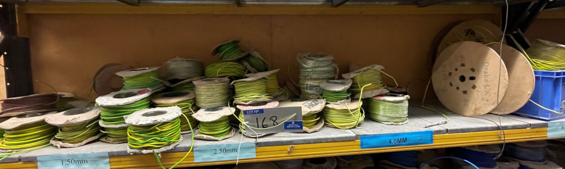 A Large Quantity of Green and Yellow 6491X Electrical Cable, 1-6mm (located at George Morrison