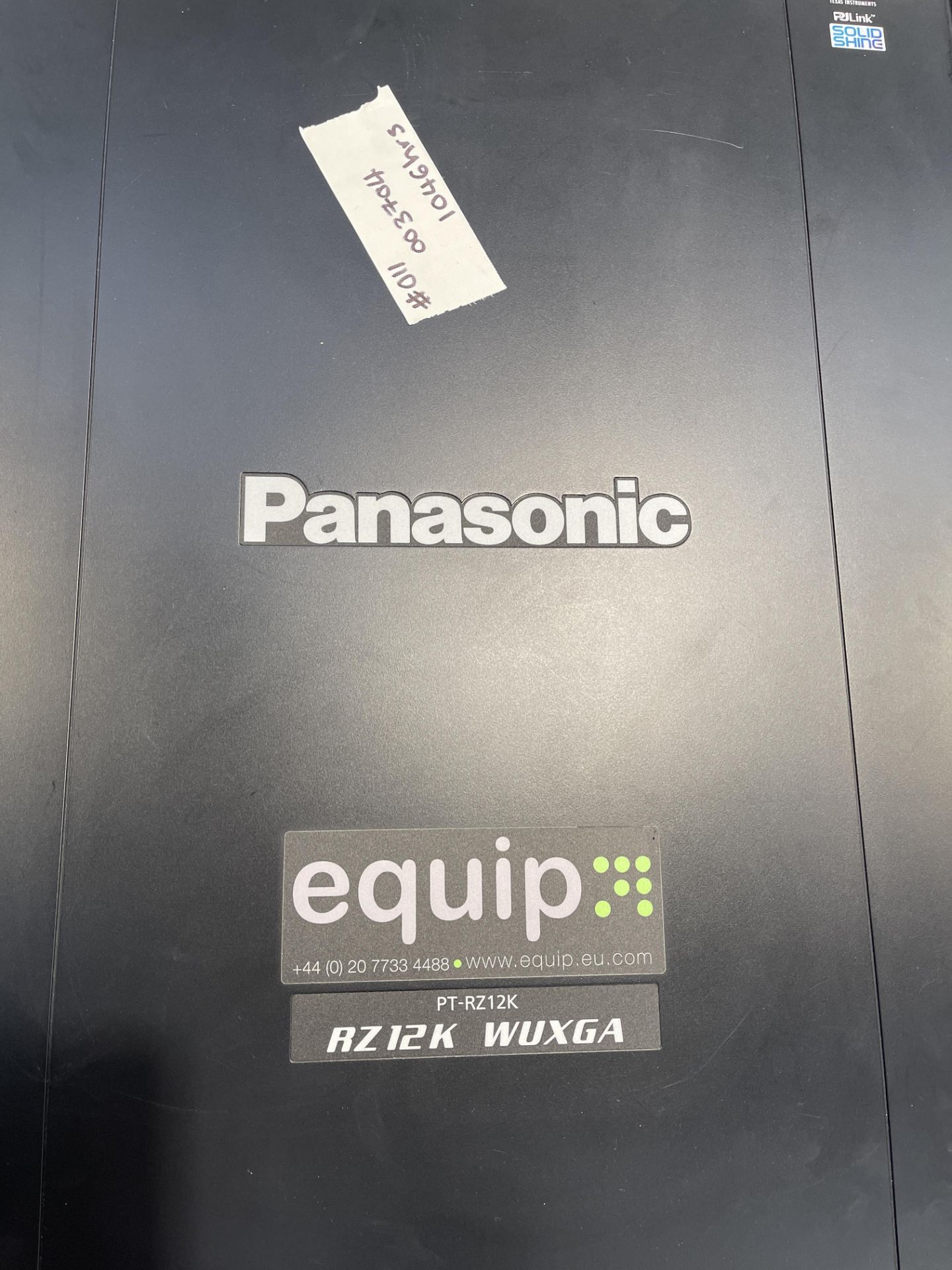 A Panasonic PT-RZ12K 3 Chip Projector, no Flying Frame, Lamp Hours: 757 hrs (located at Equip - Image 6 of 6