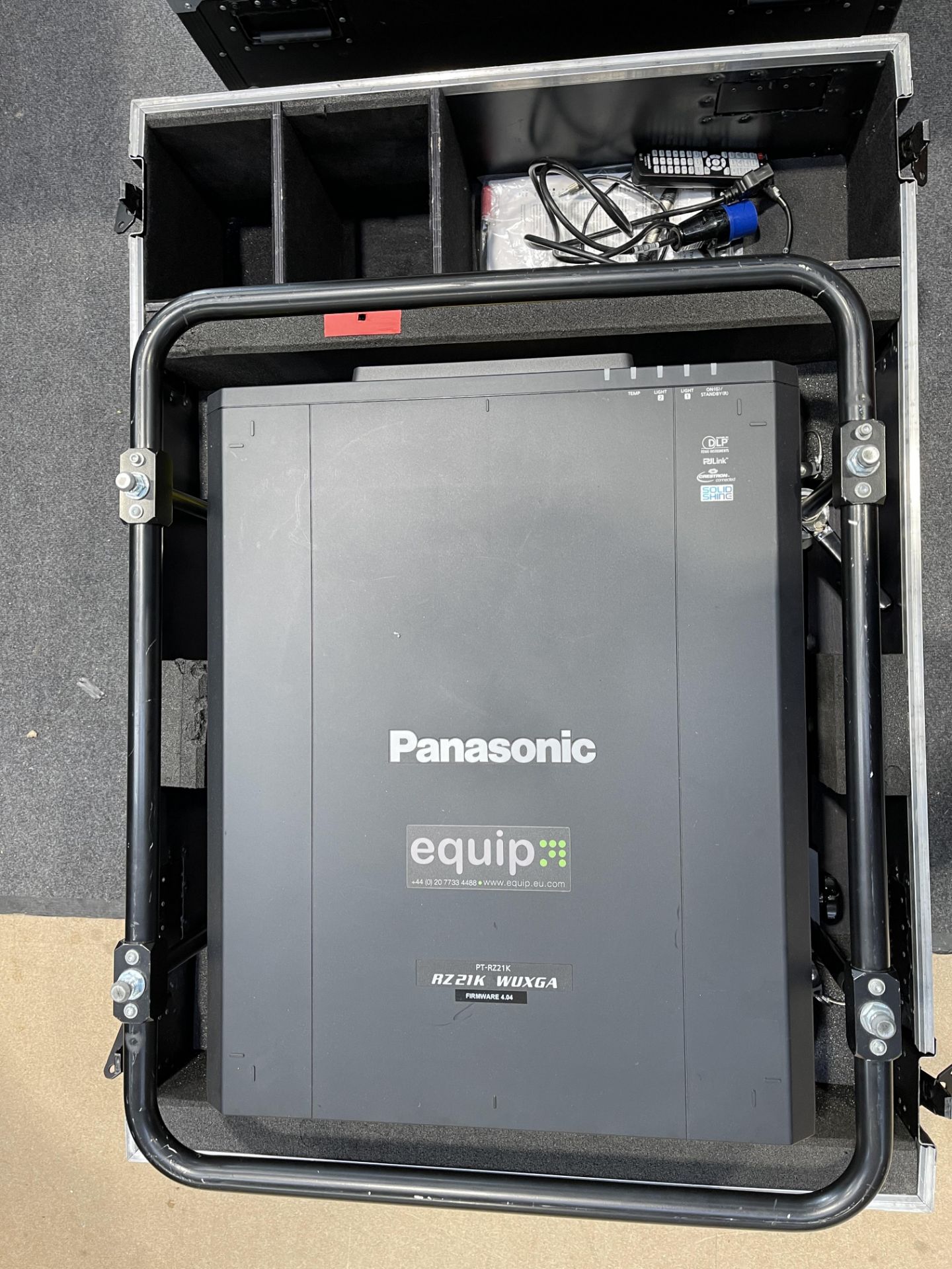 A Panasonic PT-RZ21K 3 Chip Project Projector with Flying frame and flight case, Lamp Hours: 400 hrs - Image 6 of 7