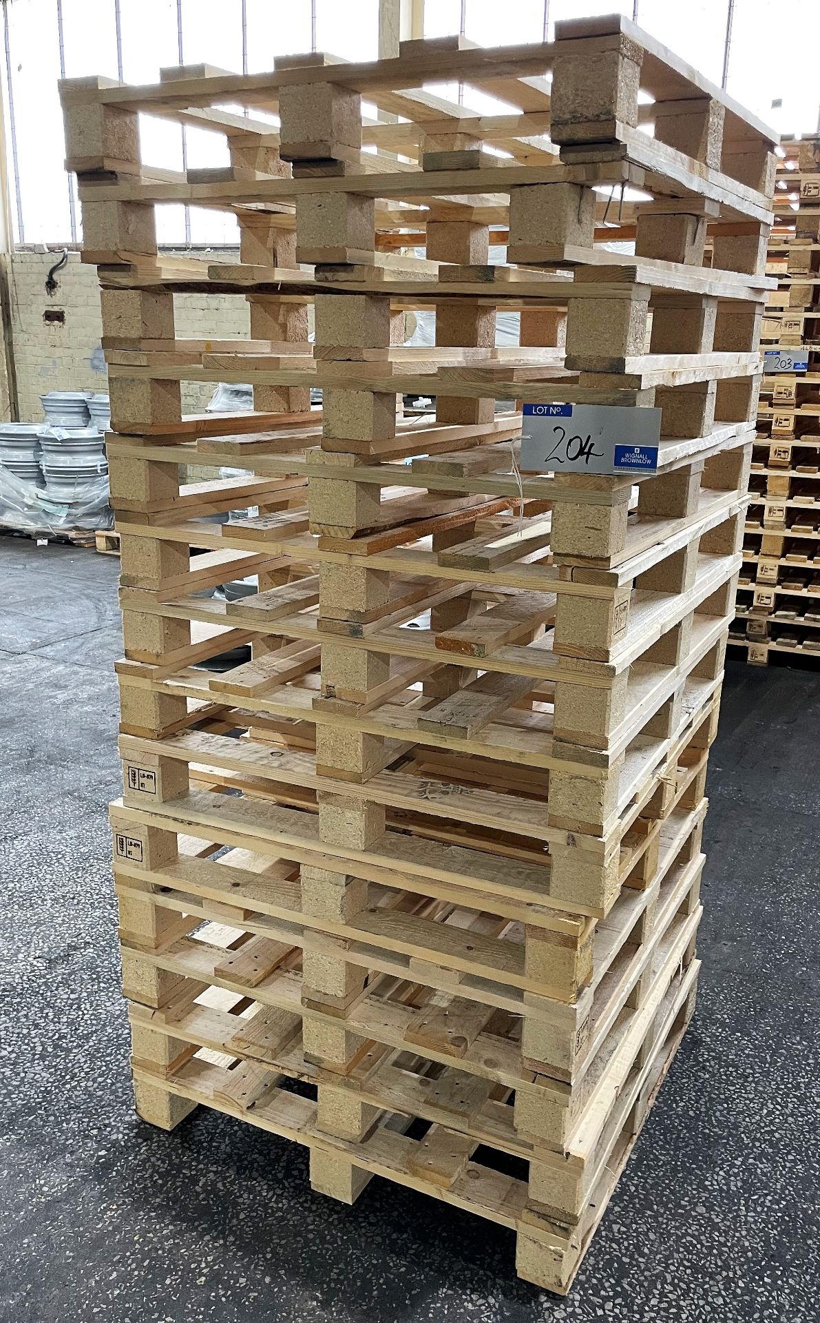 14 Timber 2 way Pallets, 1m x 1m.