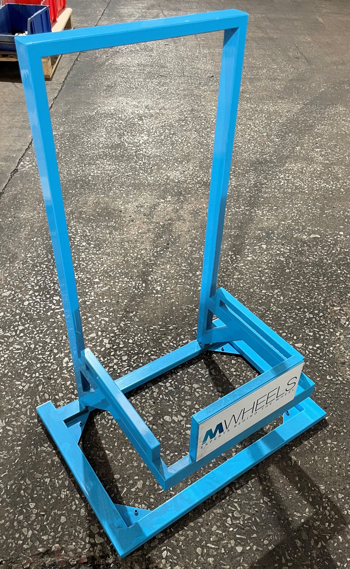 7 Mobile Welded Steel Tyre Stands (boxed as new).