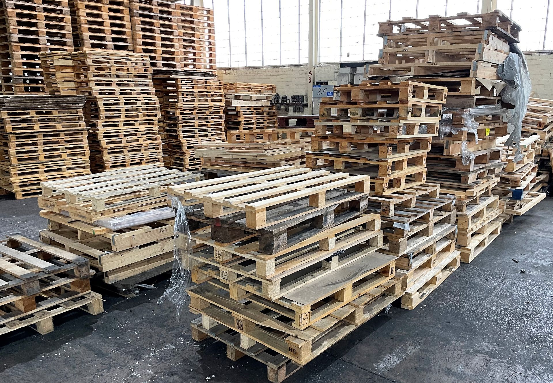 A Large Quantity of Assorted 2 way Timber Pallets. - Image 2 of 2