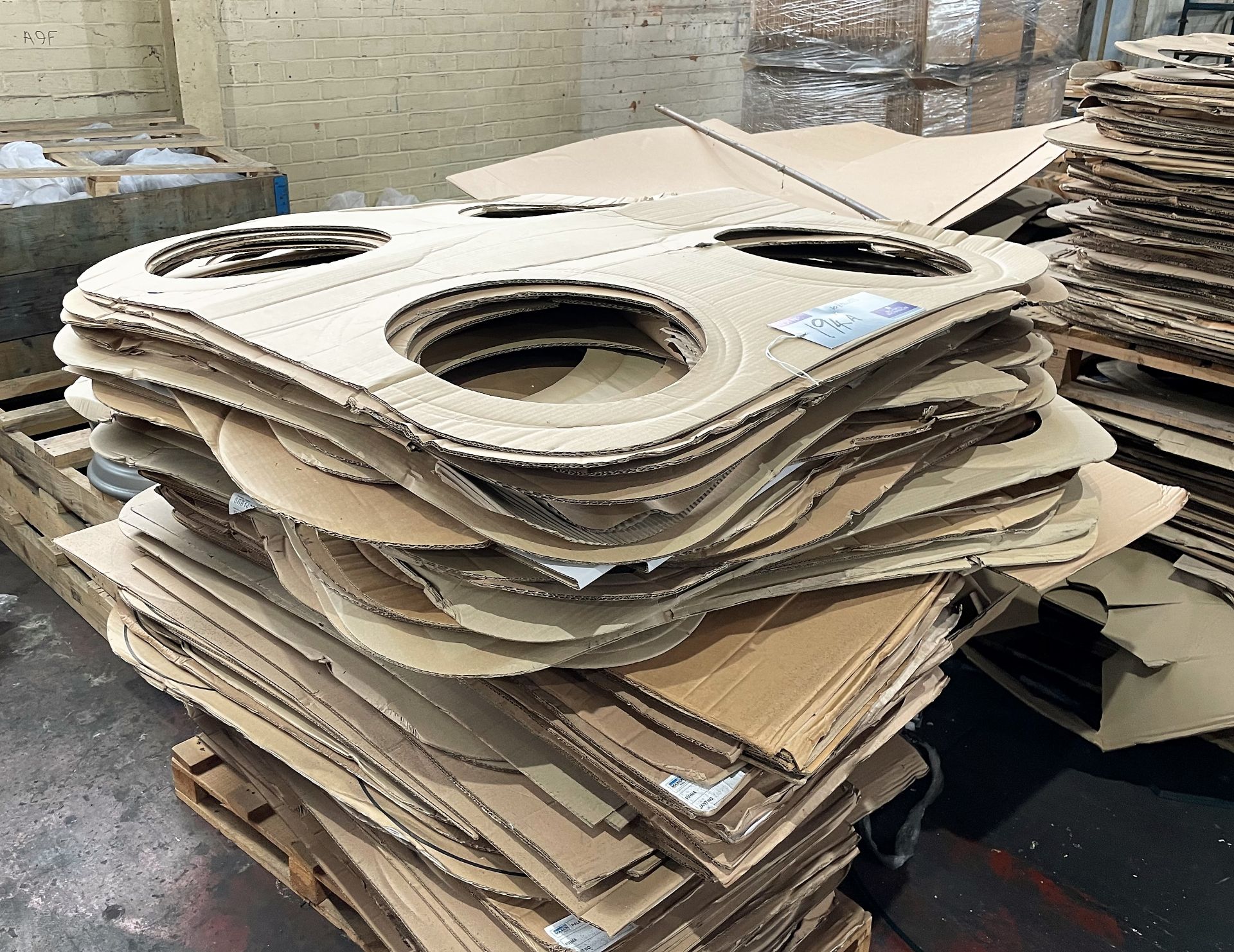 A Large Quantity of Assorted Flat Cardboard Boxes and Wheel Hub Separators on 10 pallets. - Image 5 of 5