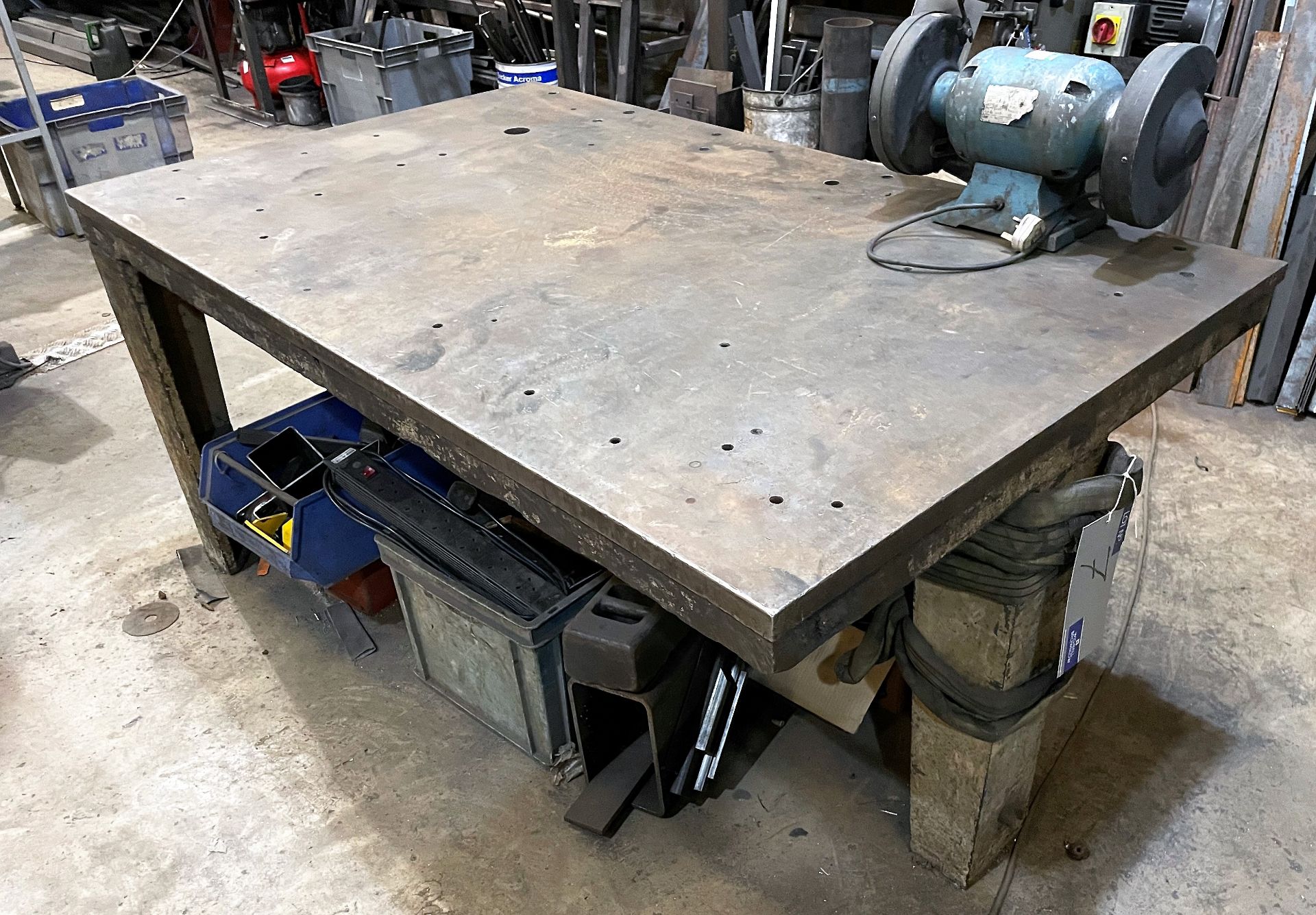 A Cast Iron Marking Out Table, 66in x 40in.