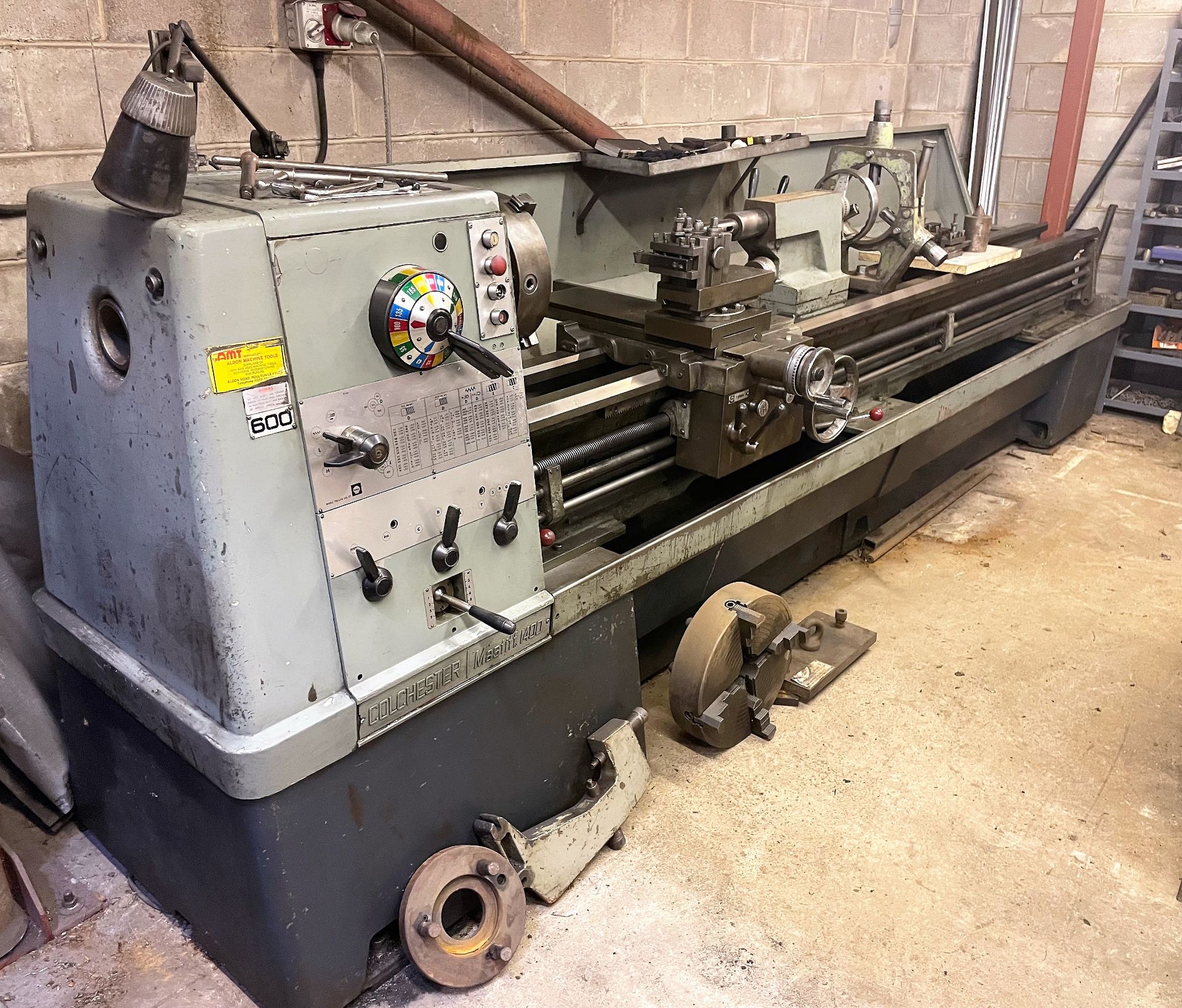 A Colchester Mastiff 1400 SS&SC Lathe No.8/0218/05373, 21in swing, 120in centres; fixed and