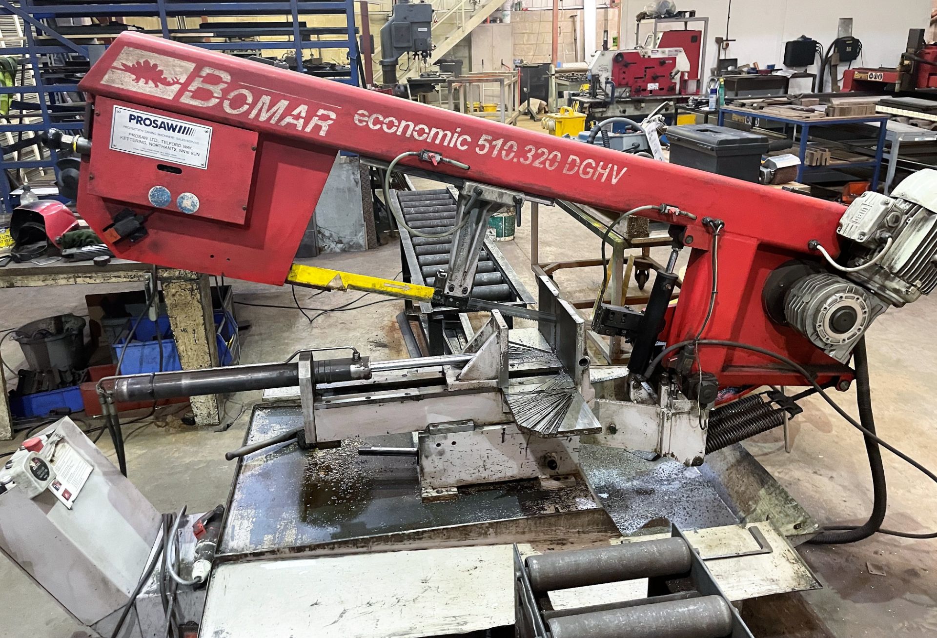 A Bomar economic 510-320DGHV Heavy Duty Horizontal Metalworking Bandsaw No.600 (2008): hydraulic - Image 7 of 8