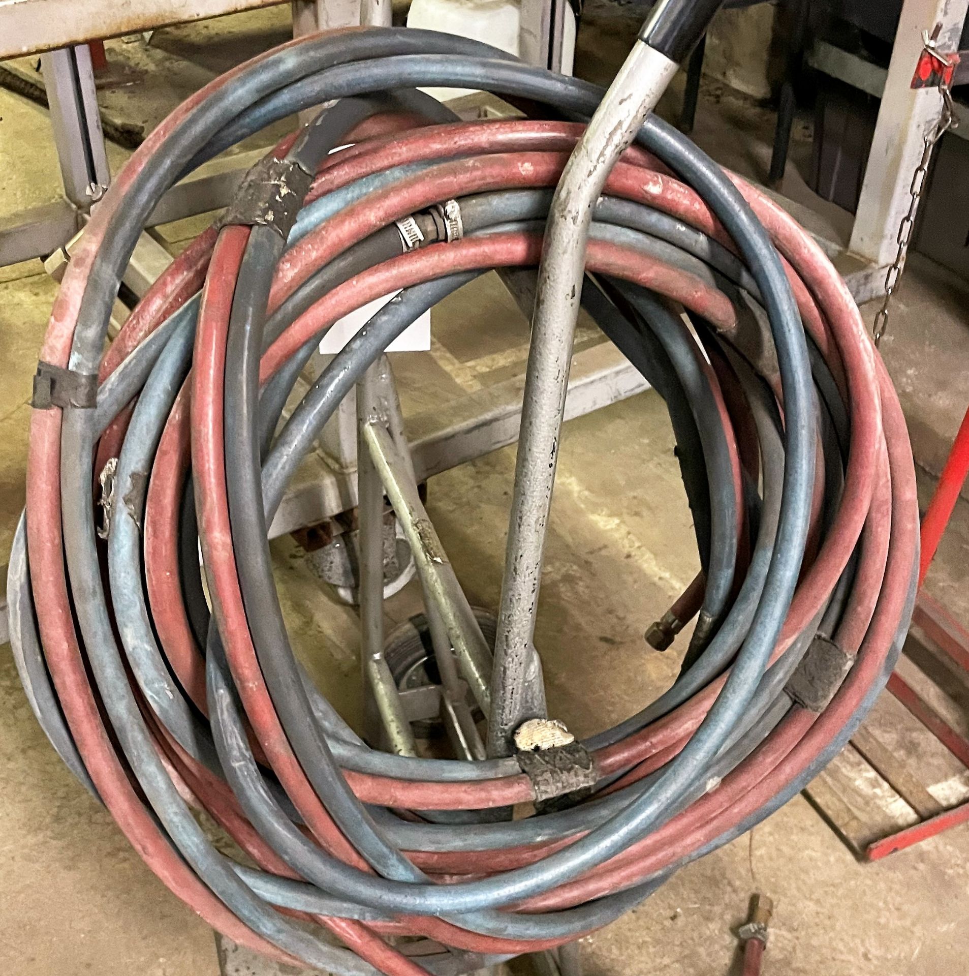 A Set of Oxyacetylene Cutting Gear with Gauges, Cutting Torch, Long and Short Hoses, Trolley. - Image 3 of 3