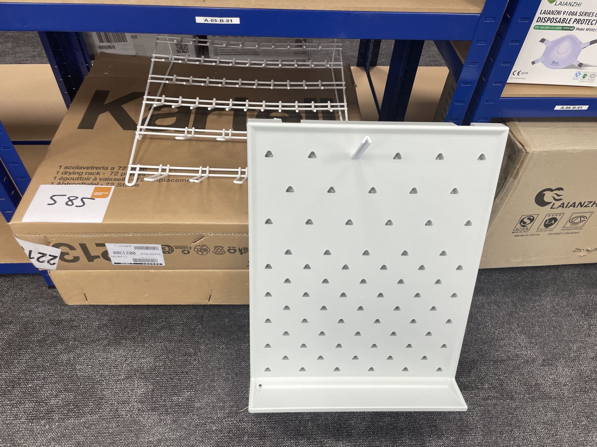 2 Kartell 72 position drying racks (boxed as new) with a wire rack. - Image 2 of 2