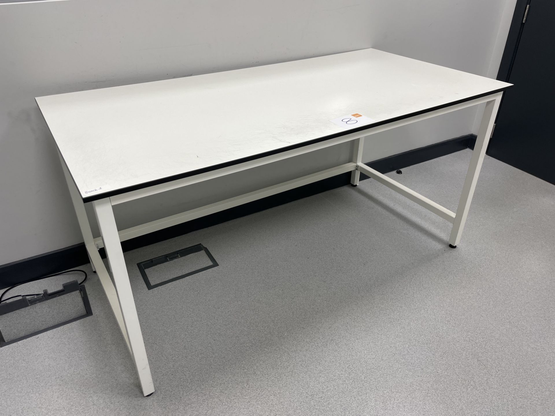 A Laboratory bench, 180cm x 60cm x 89cm h.