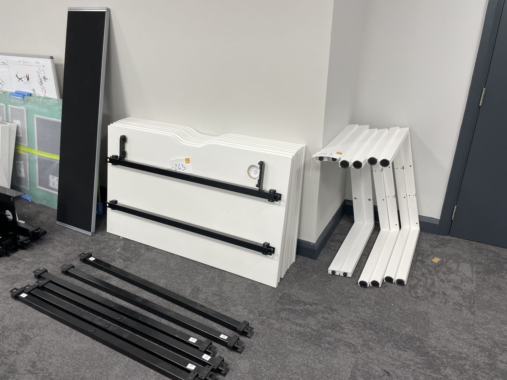 A quantity dismantled office furniture and notice boards. - Image 2 of 5