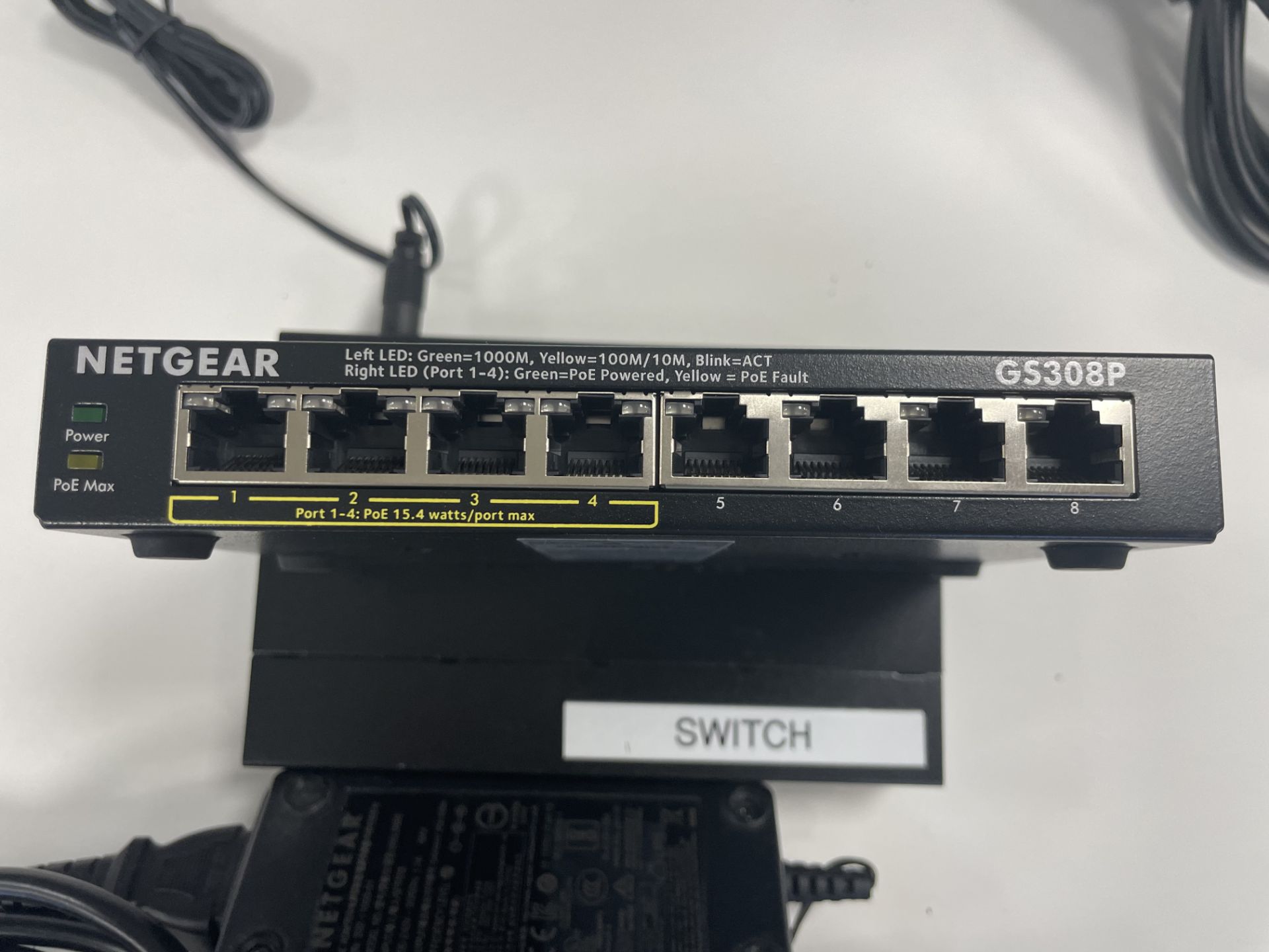 4 Netgear GS308P 8 port gigabit ethernet unmanaged switches (no leads to one). - Image 2 of 2