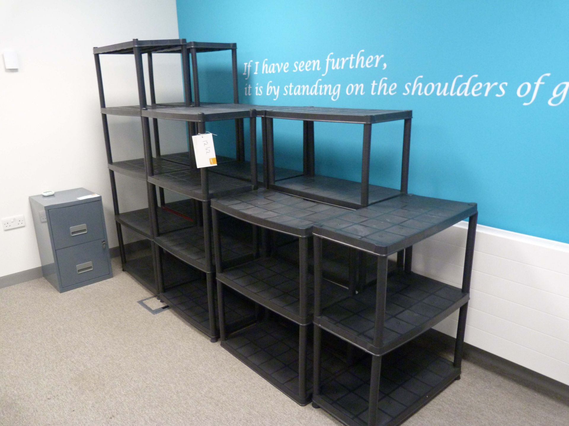 A Quantity of Black Plastic Shelves.