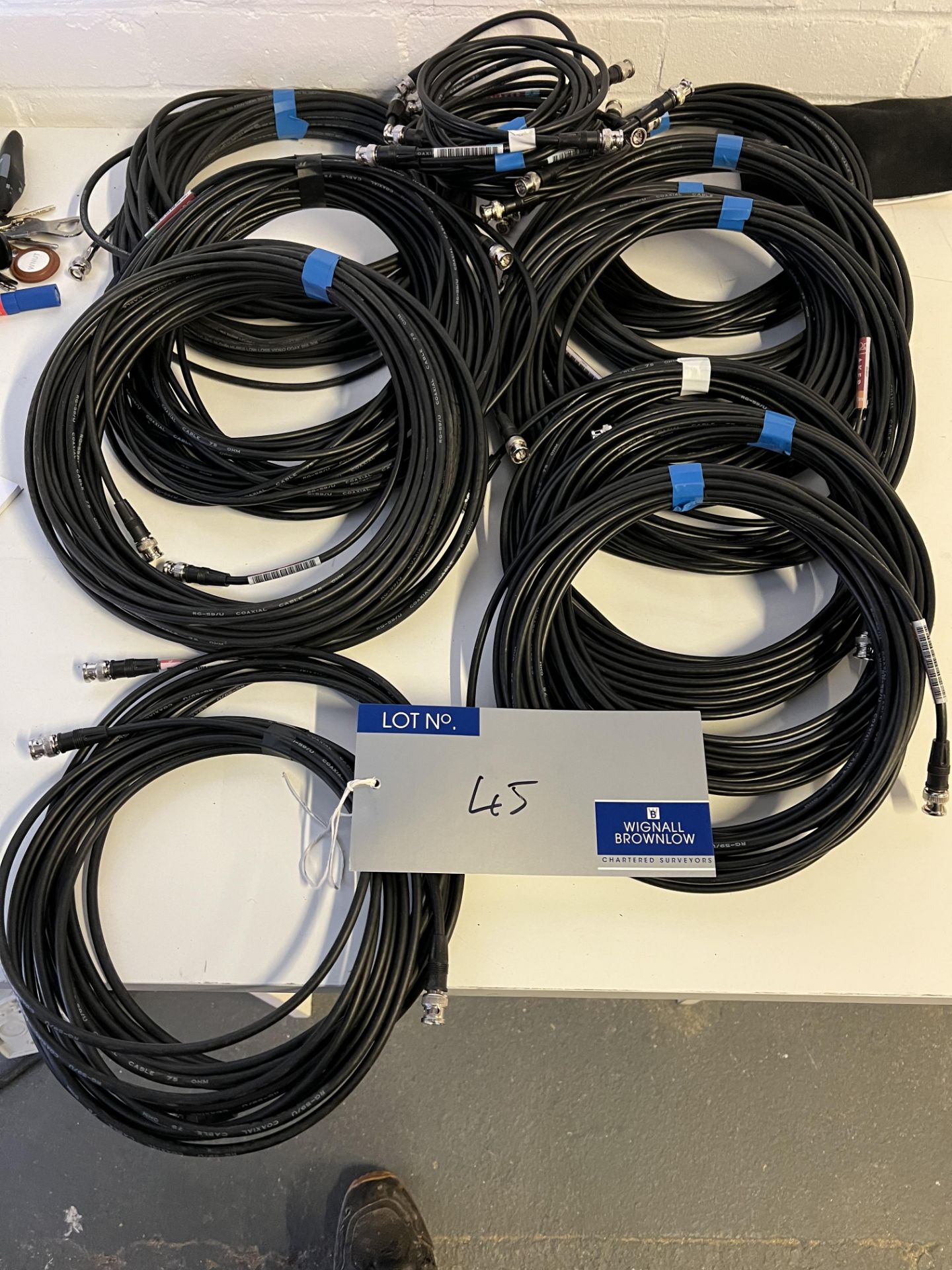 A Quantity of Coax cable, 3x20m, 7x10m, 7x1m (located at Visions, Unit 14, Suttons Business Park,