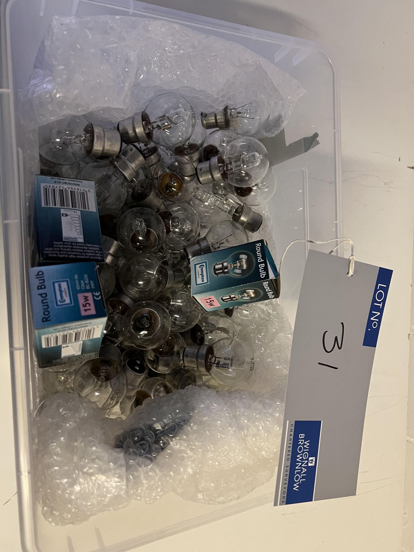 A Quantity of Lamps, bayonnet connection, 15w golfball style, new and used (located at Visions, Unit