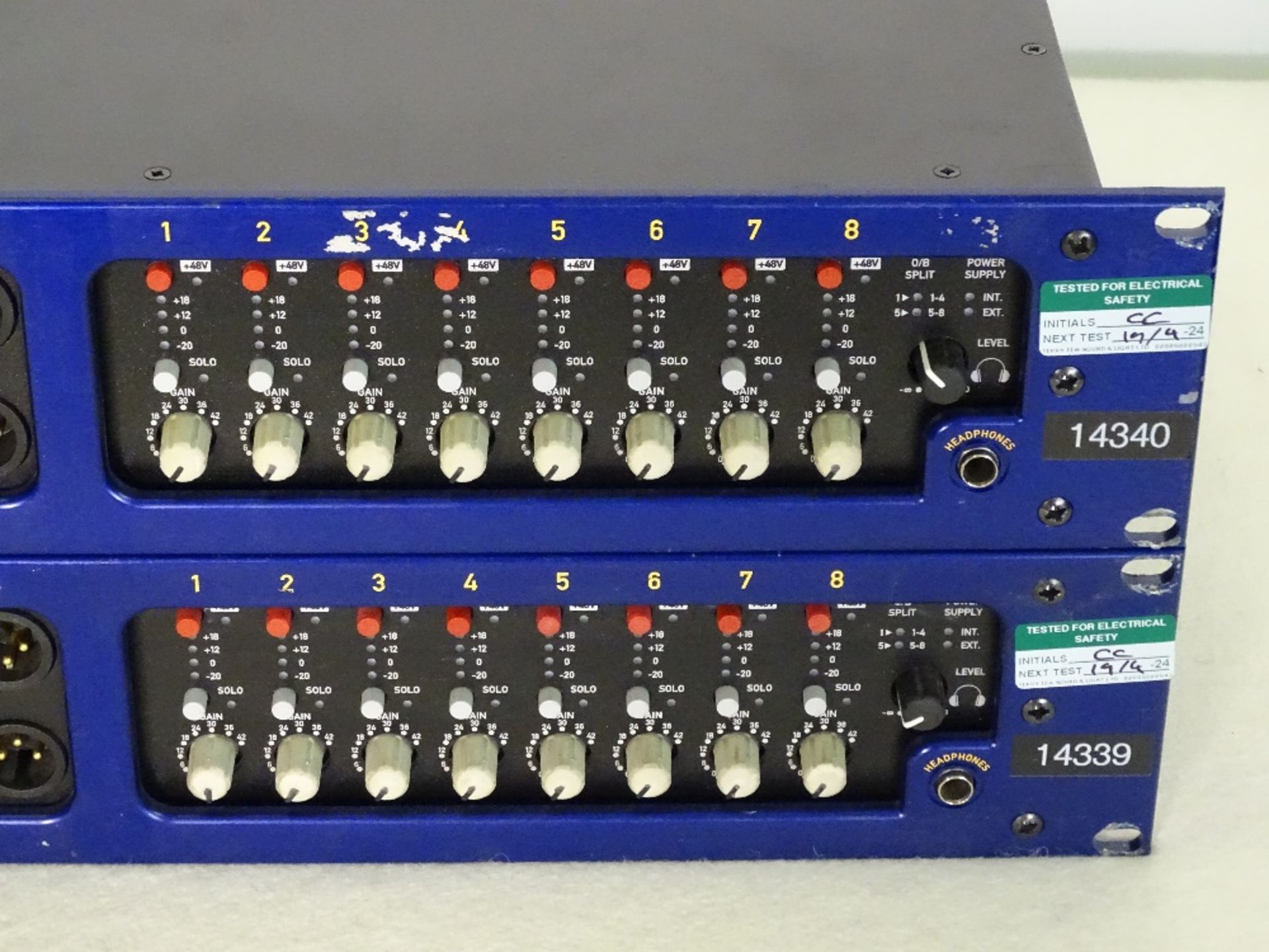 A Pair of XTA DS8000/D-8 Channel Mic/Line Distribution Units, a 2U, 8 input to 32 output mic/line - Image 3 of 6