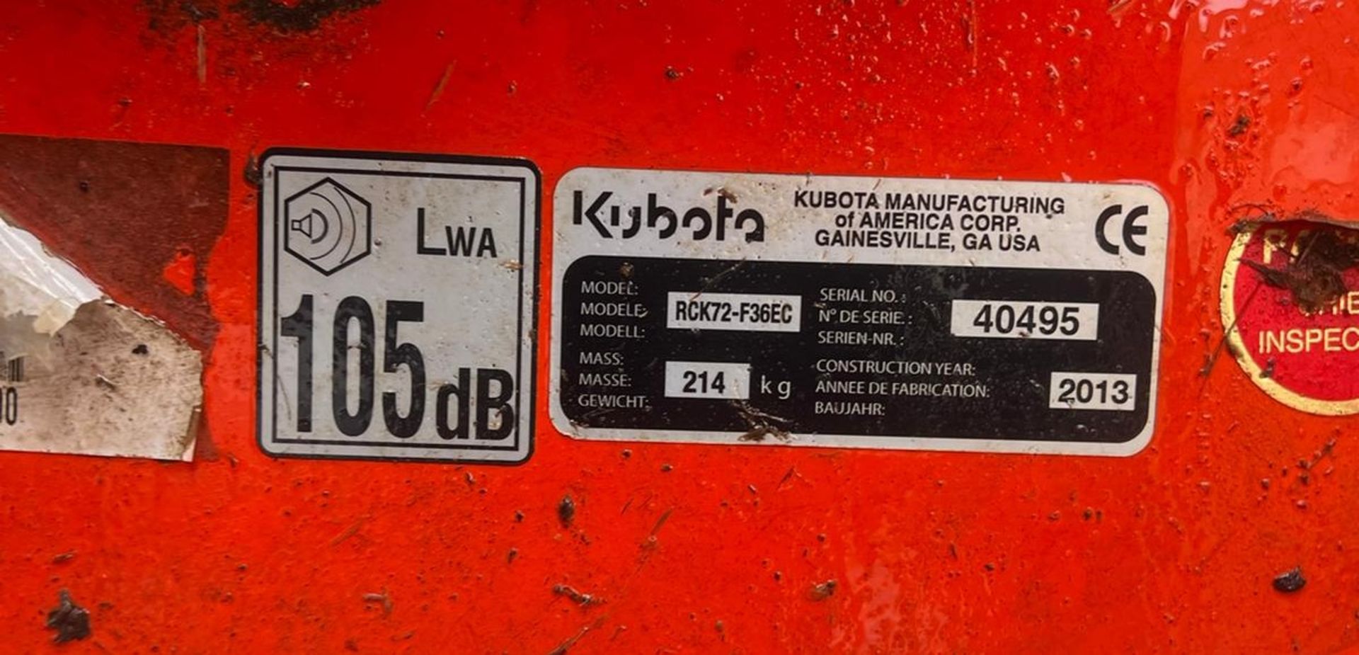 A Kubota F3680-EC 4WD Ride On Mower with 3 blade Mower Deck (one blade missing) and towing hitch, - Image 13 of 13