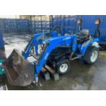 A New Holland TC24D Compact Utility Tractor, Reg. No.RX10GMU, with Lewis 25QH Loader, 48in bucket,