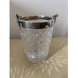 Late 19Th Century Crystal & Sterling Ice Bucket