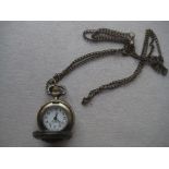 Vintage Crown Decorated Quartz Pocket Watch