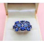 Sterling Silver 6 carat Sapphire Ring 'NEW with Gift Box'