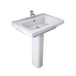 New in Box Falcon 650mm White Basin and Full Pedestal RRP £128 - No VAT