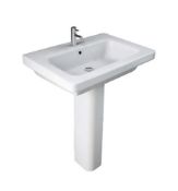 New in Box Falcon 650mm White Basin and Full Pedestal RRP £128 - No VAT