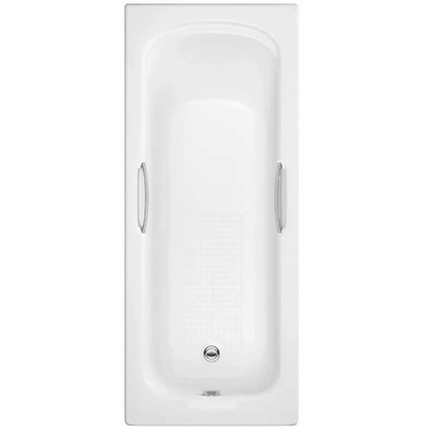 Claro White Straight Bath with Grips - 1600 x 700mm A1 condition RRP £188 - No VAT