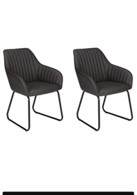 John Lewis Brooks Dining Armchairs Set of 2 RRP £299 Grey. Returned, fault unknown.