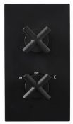 New in Box Noir Concealed Shower Valve Dual Thermostatic - Black - No VAT