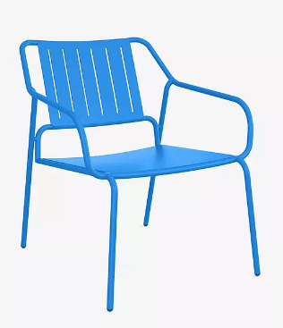 Item Description - John Lewis ANYDAY Brights Metal Garden Lounge Chair, Directoire Blue - Sto...