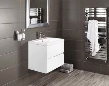 Brand New Vermont Wall Mounted Vanity Unit Gloss White (no basin) RRP £299 - No VAT