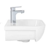 New Boxed Cedar 520mmm White Semi Recessed Basin with 1 Tap Hole RRP £96 No VAT