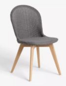 Item Description - John Lewis Easdale Lloyd Loom Dining Side Chair, Quartz Grey - Stock Numbe...