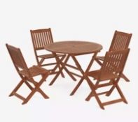 John Lewis ANYDAY 4-Seater Folding Garden Dining Table & Chairs Set, FSC-Certified (Eucalyptus Wo...