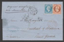 Egypt - French Post Office 1868